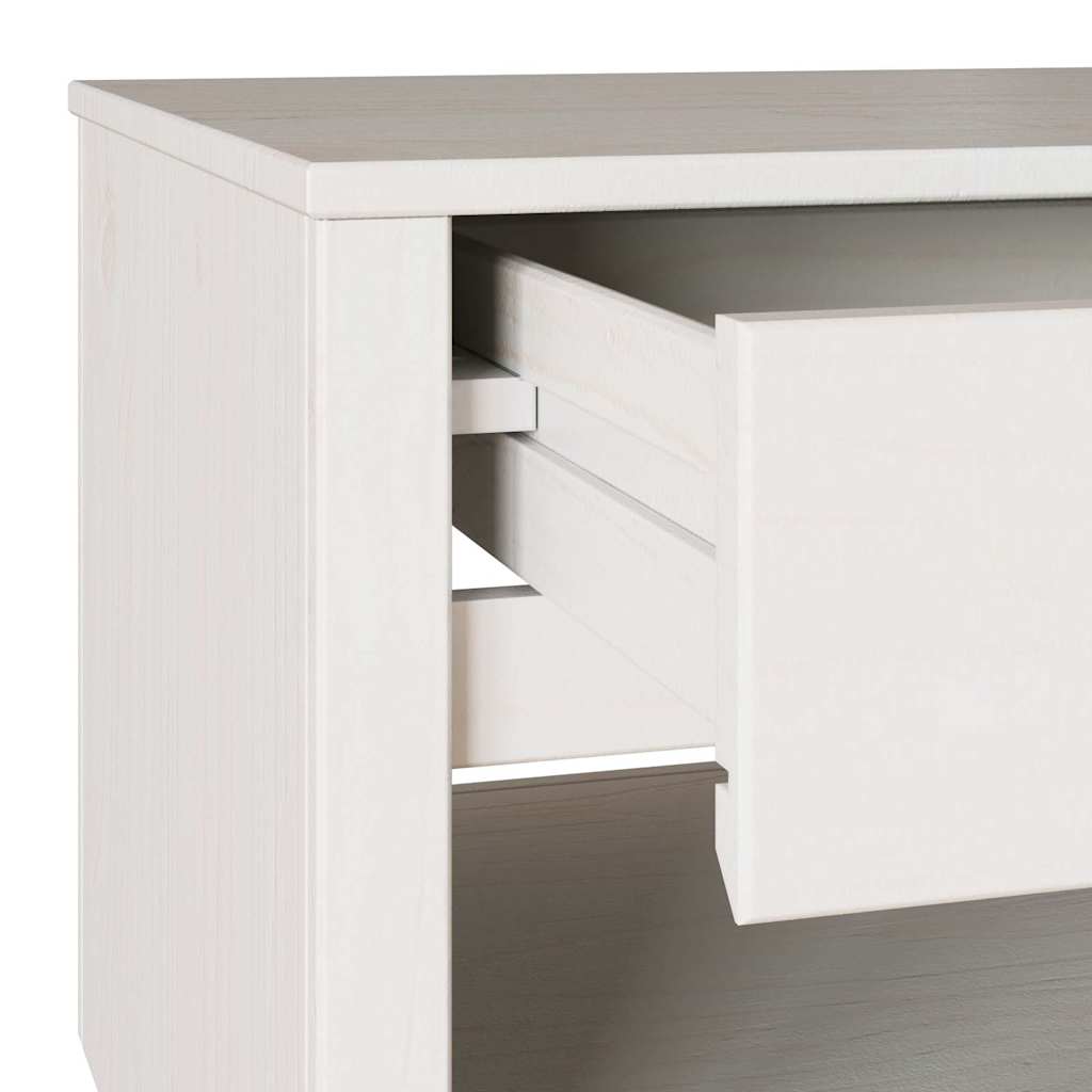 Sofabord Drammen Hvid 99 x 55 x 45 cm Massiv fyrretræ