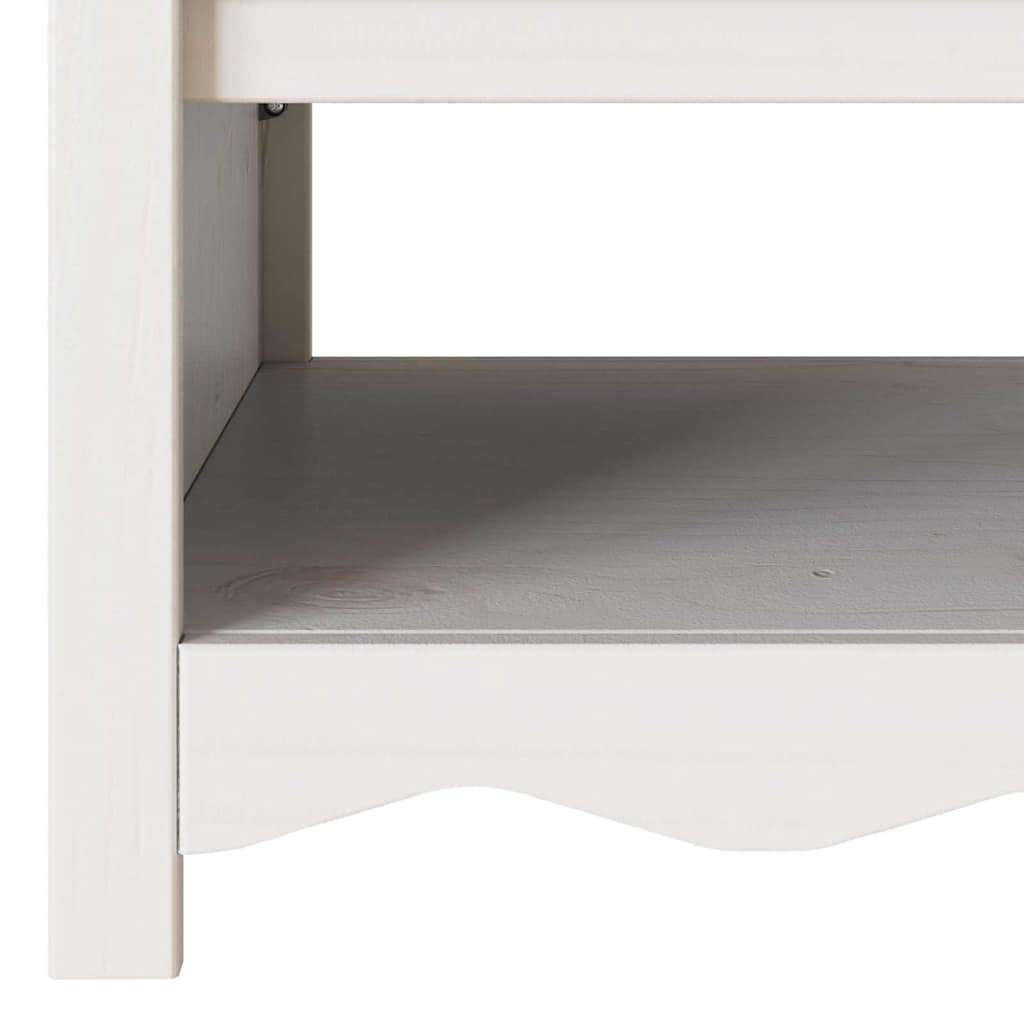 Sofabord Drammen Hvid 99 x 55 x 45 cm Massiv fyrretræ