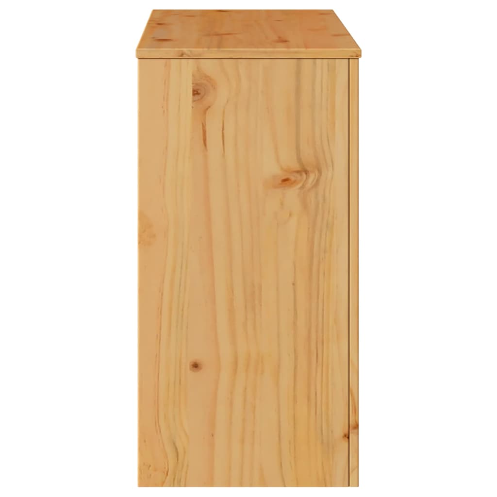 Konsolbord med skuffe Drammen Egetræsfarvet 89,5 x 37 x 73 cm