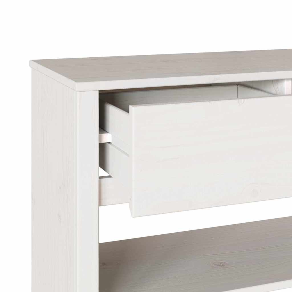 Konsolbord Drammen Hvid 89,5 x 37 x 73 cm Massiv fyrretræ