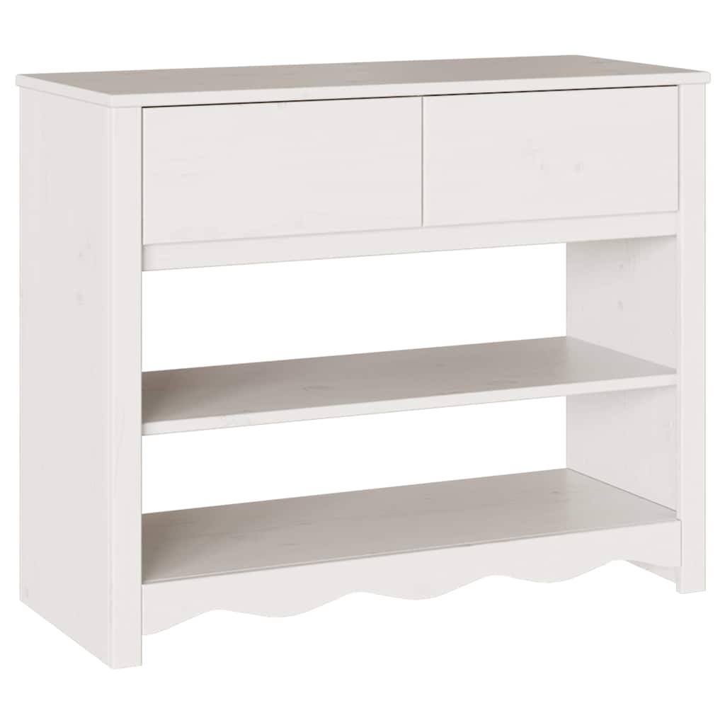 Konsolbord Drammen Hvid 89,5 x 37 x 73 cm Massiv fyrretræ
