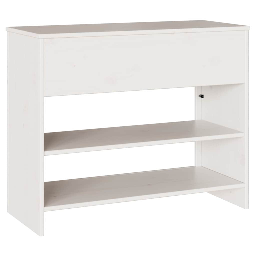 Konsolbord Drammen Hvid 89,5 x 37 x 73 cm Massiv fyrretræ