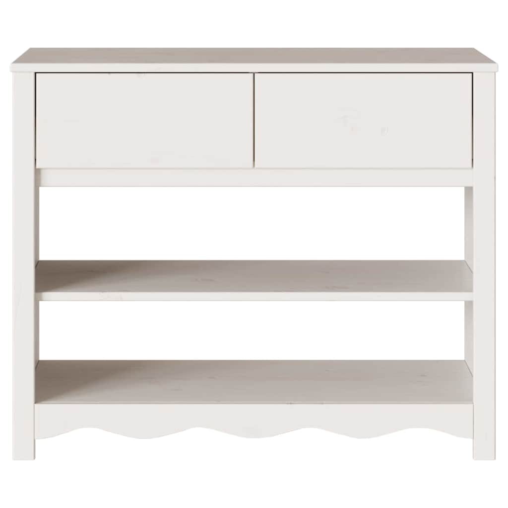 Konsolbord Drammen Hvid 89,5 x 37 x 73 cm Massiv fyrretræ