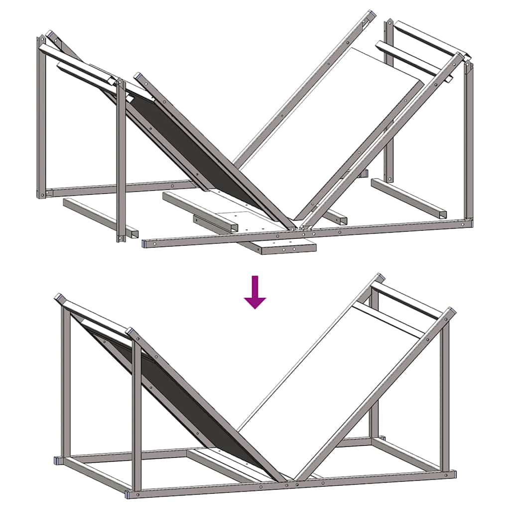 brændestativ 70x43x34,5 cm koldvalset stål sort