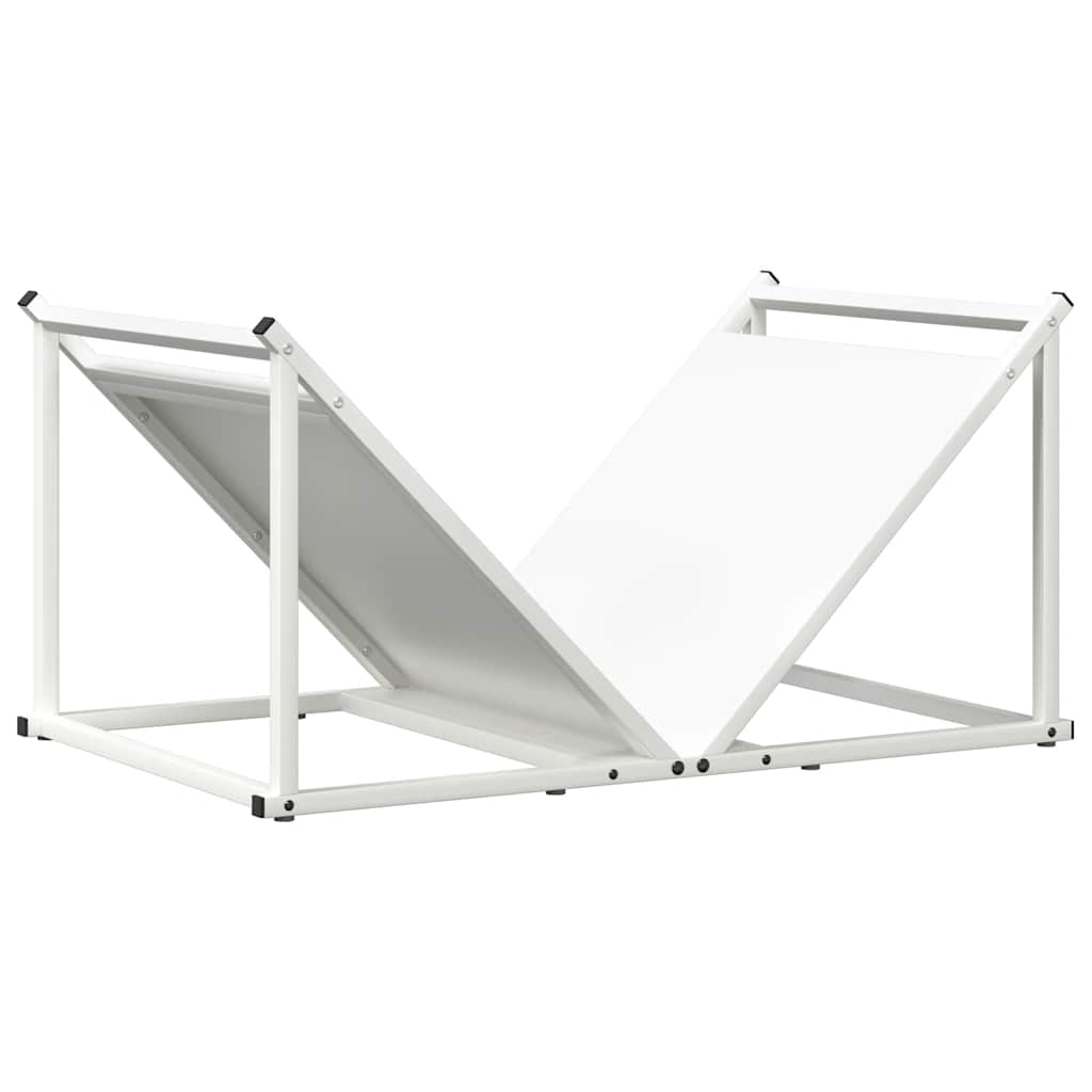 brændestativ 70x43x34,5 cm koldvalset stål hvid