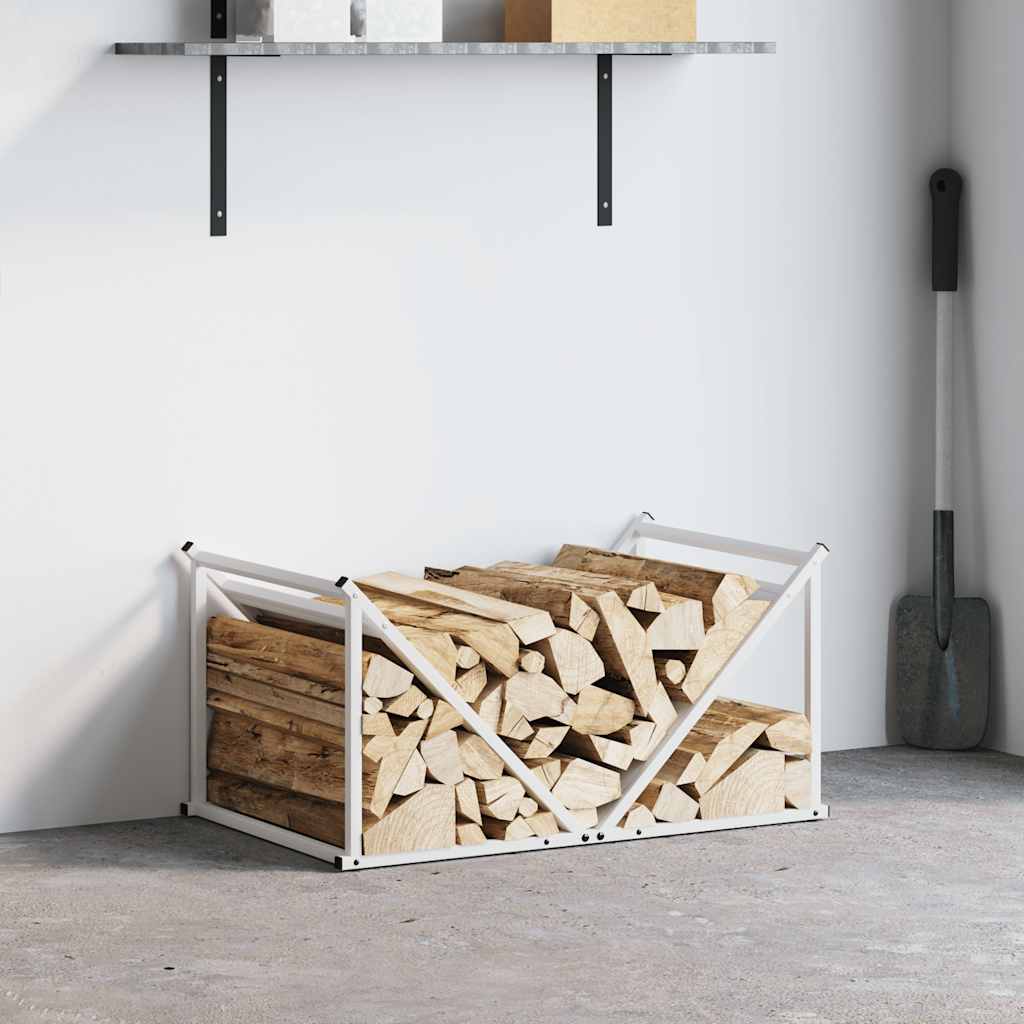 brændestativ 70x43x34,5 cm koldvalset stål hvid