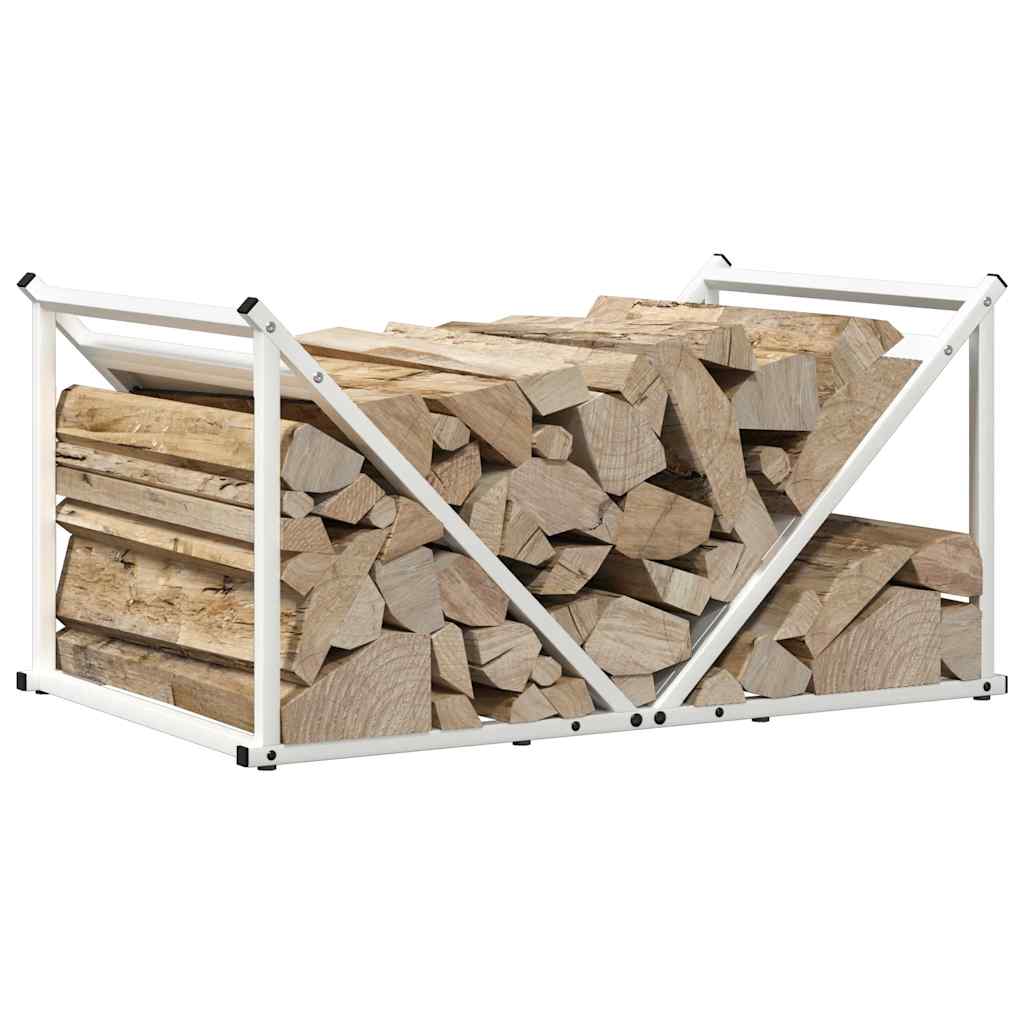 brændestativ 70x43x34,5 cm koldvalset stål hvid