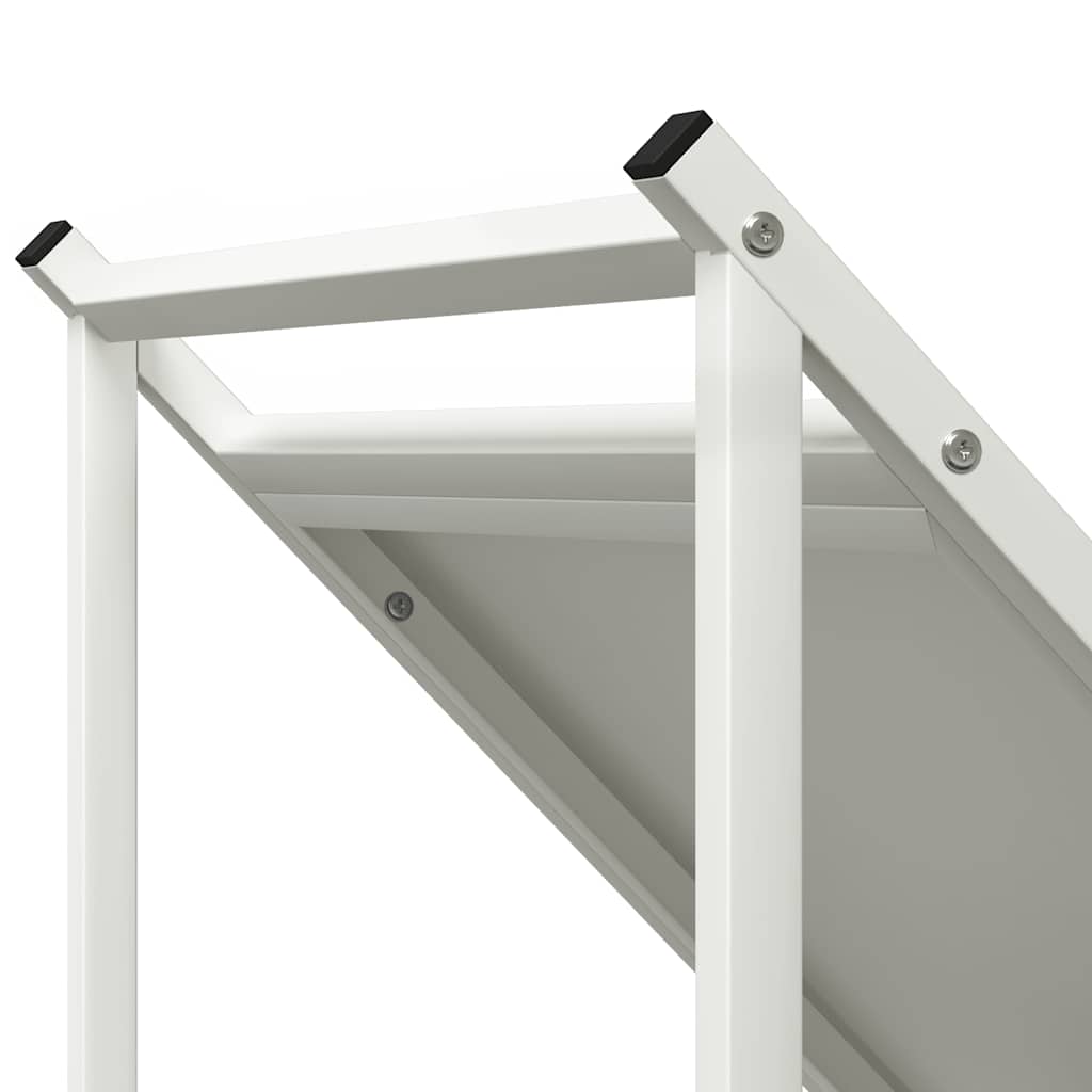 brændestativ 70x43x34,5 cm koldvalset stål hvid