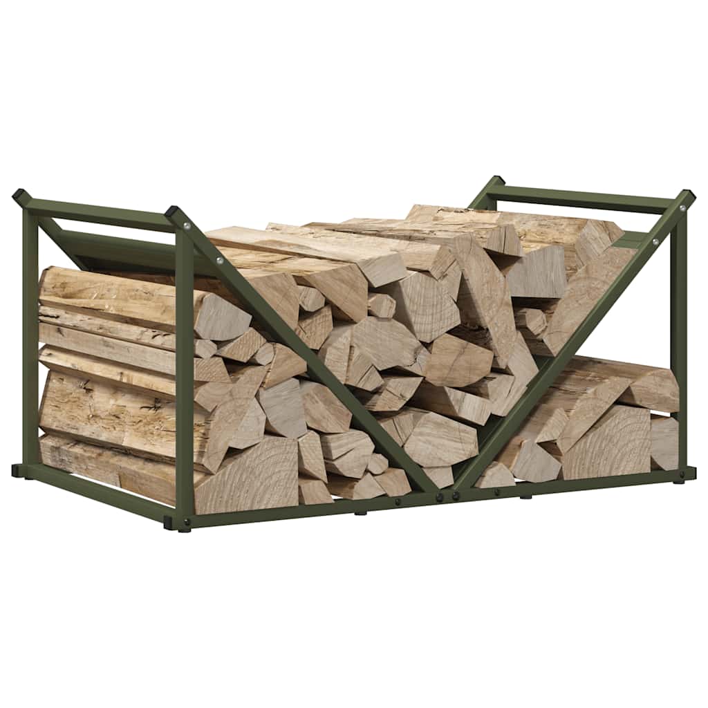 brændestativ 70x43x34,5 cm koldvalset stål olivengrøn
