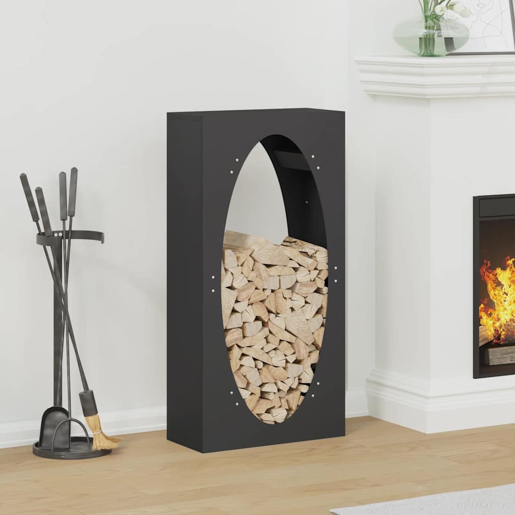 brændestativ 50x23x100 cm koldvalset stål sort