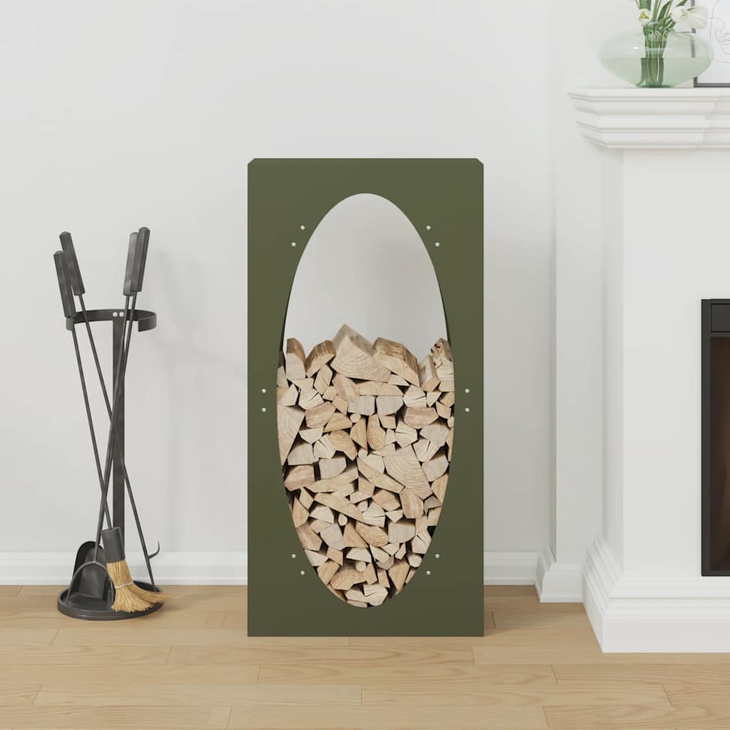 brændestativ 50x23x100 cm koldvalset stål olivengrøn