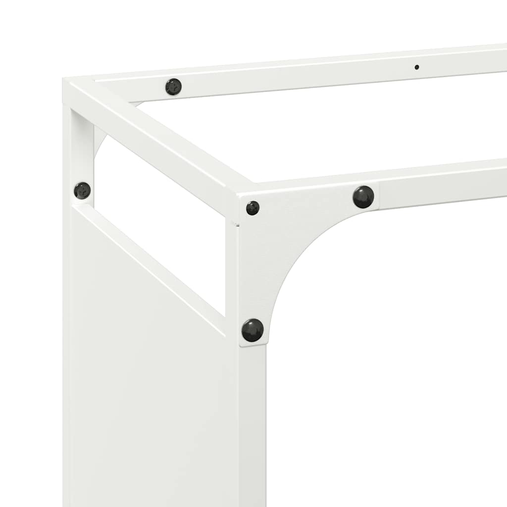 brændestativ 44x28x65 cm koldvalset stål hvid