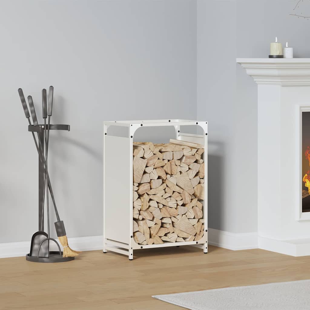 brændestativ 44x28x65 cm koldvalset stål hvid
