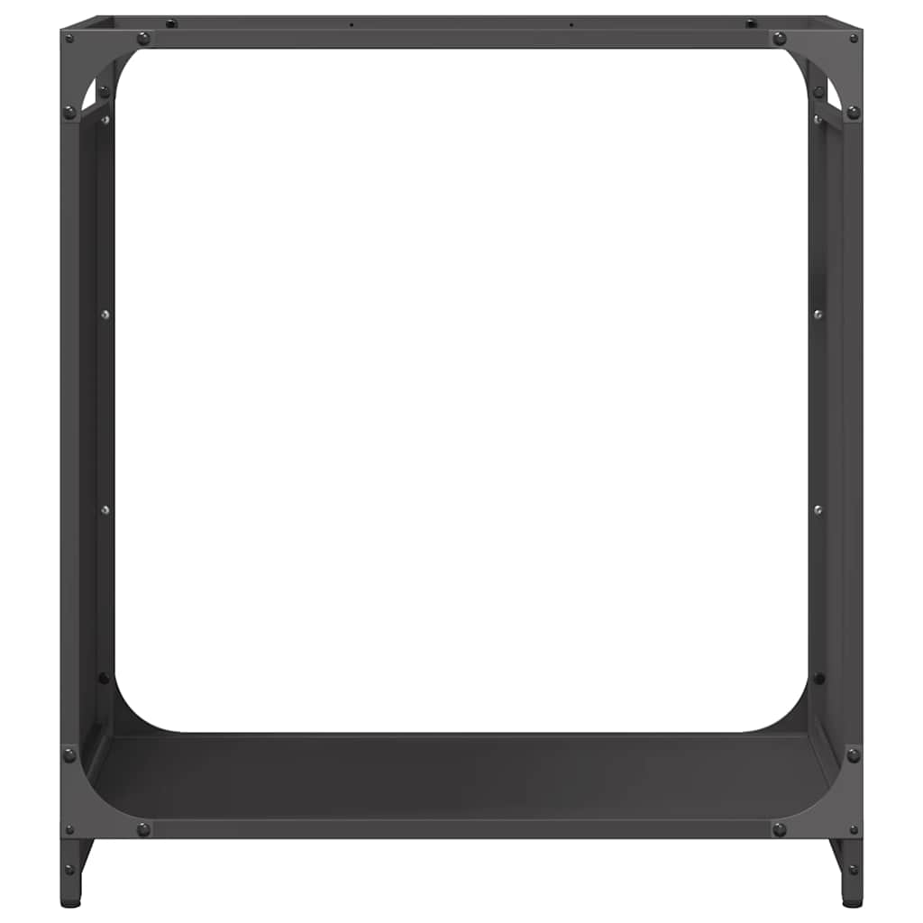 brændestativ 60x28x65 cm koldvalset stål sort