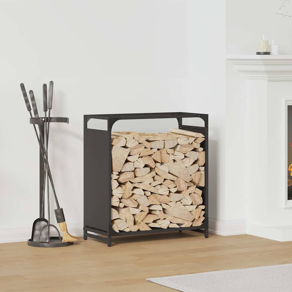 brændestativ 60x28x65 cm koldvalset stål sort