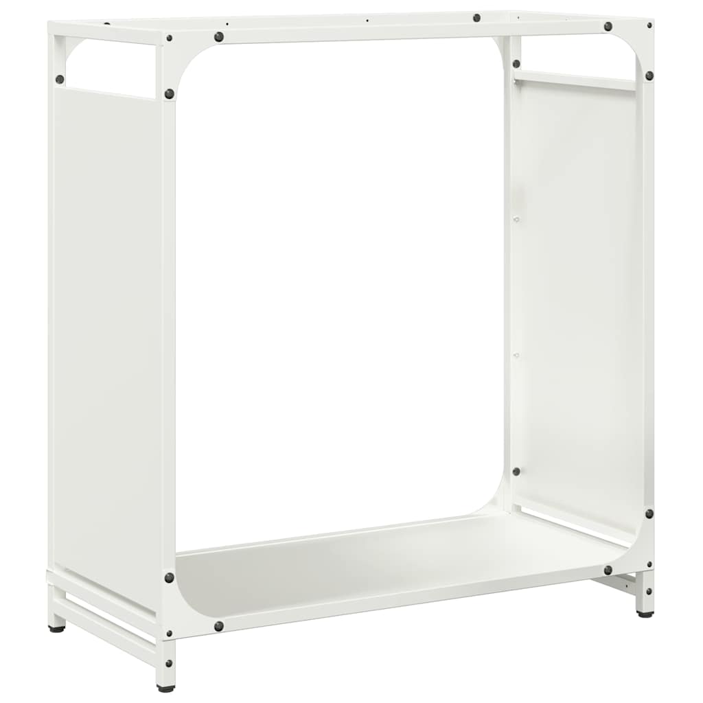 brændestativ 60x28x65 cm koldvalset stål hvid