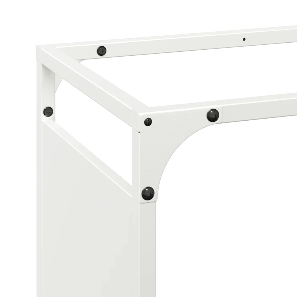 brændestativ 60x28x65 cm koldvalset stål hvid