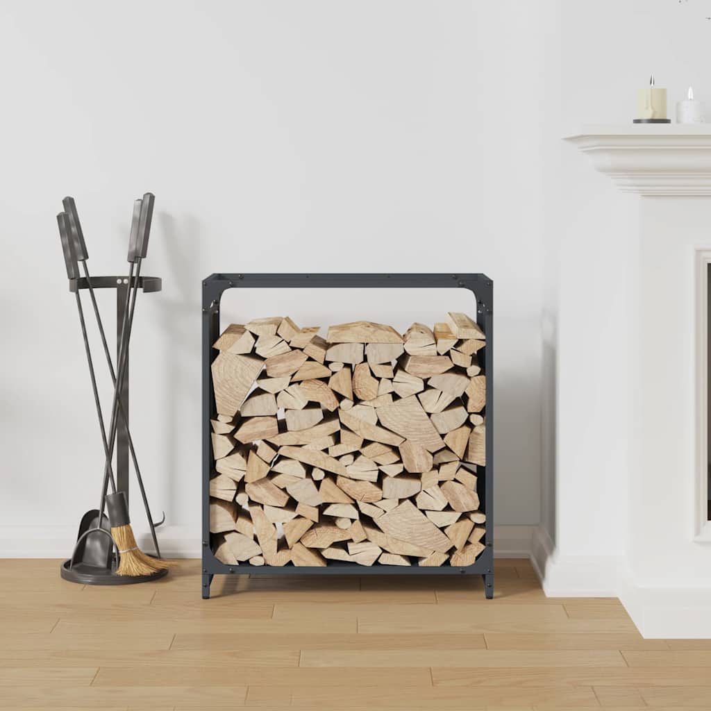 brændestativ 60x28x65 cm koldvalset stål antracitgrå
