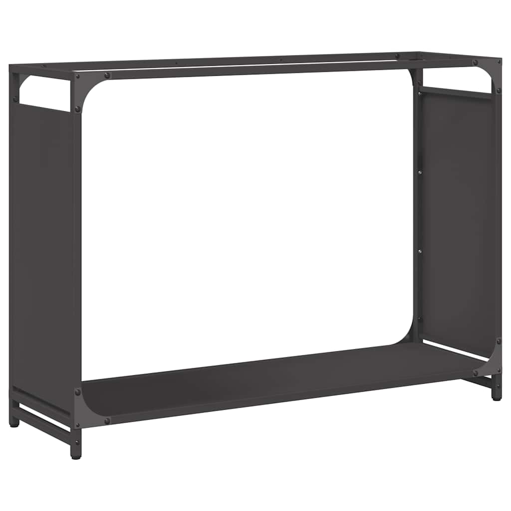 brændestativ 90x28x65 cm koldvalset stål sort