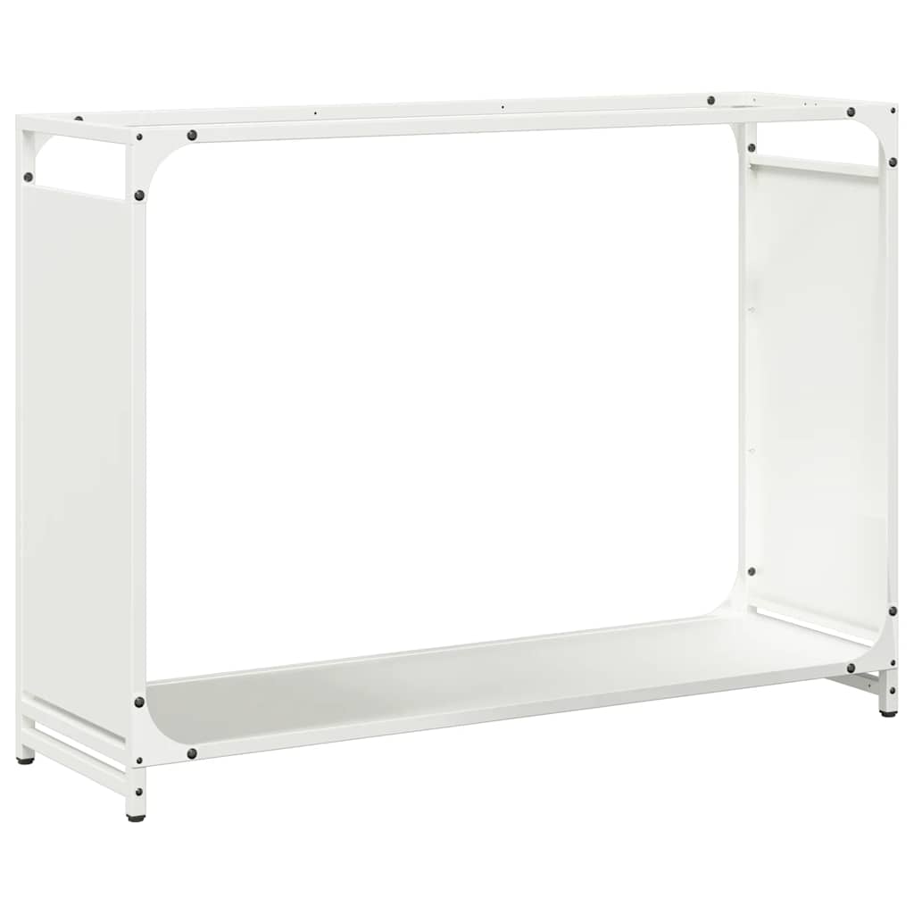 brændestativ 90x28x65 cm koldvalset stål hvid