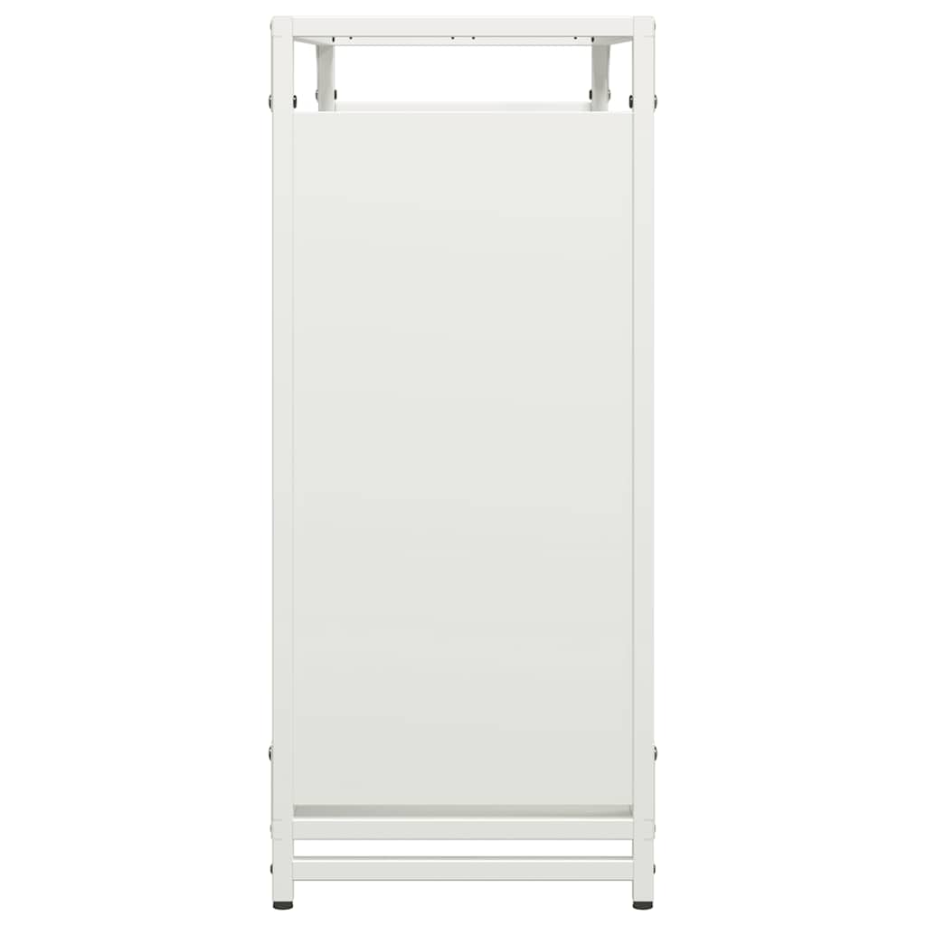 brændestativ 90x28x65 cm koldvalset stål hvid