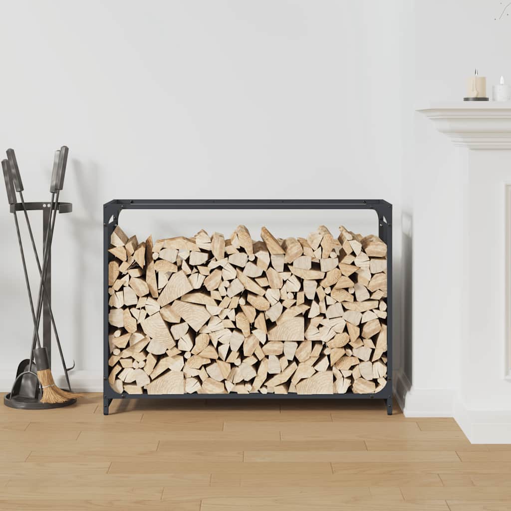 brændestativ 90x28x65 cm koldvalset stål antracitgrå