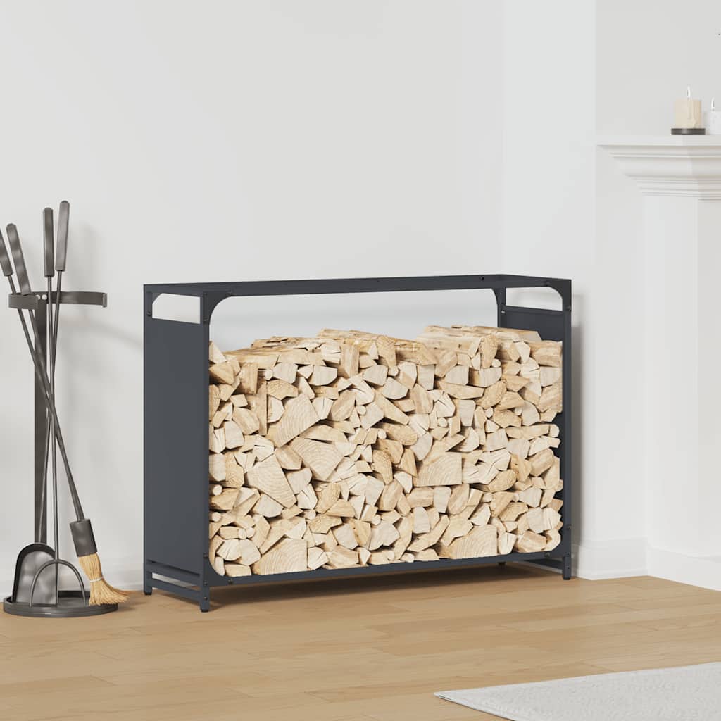 brændestativ 90x28x65 cm koldvalset stål antracitgrå