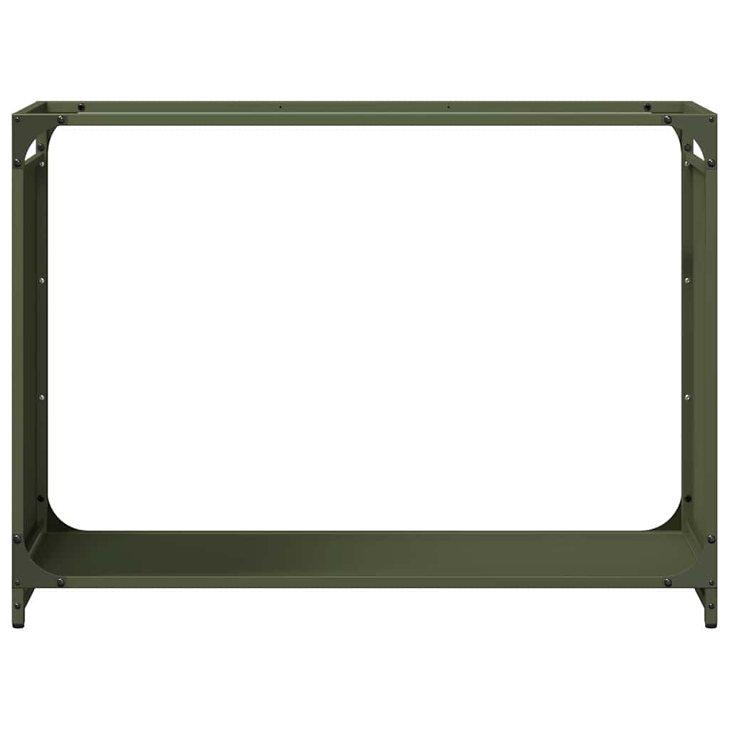 brændestativ 90x28x65 cm koldvalset stål olivengrøn