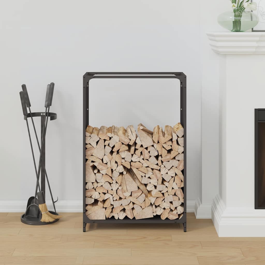 brændestativ 60x28x90 cm koldvalset stål sort