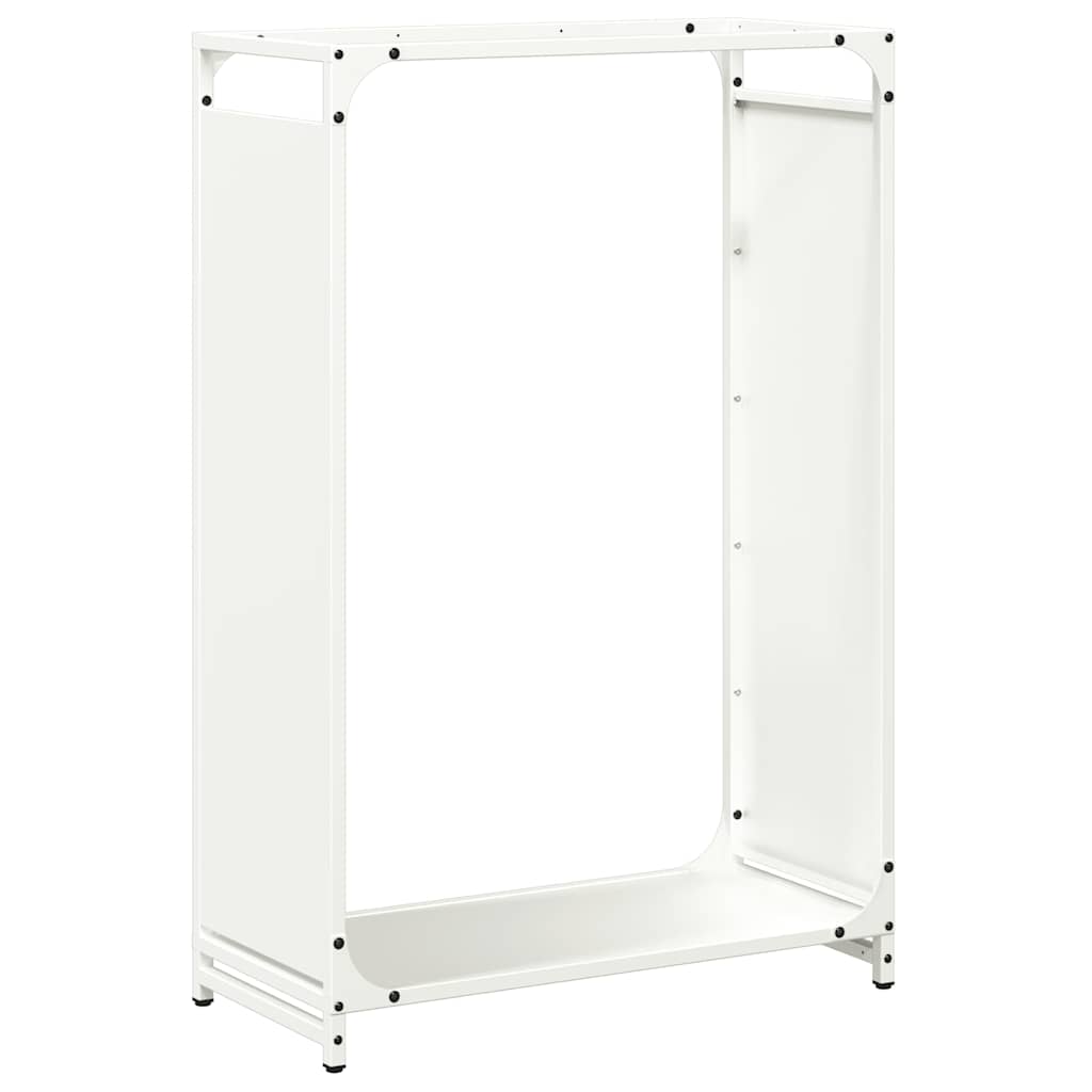 brændestativ 60x28x90 cm koldvalset stål hvid