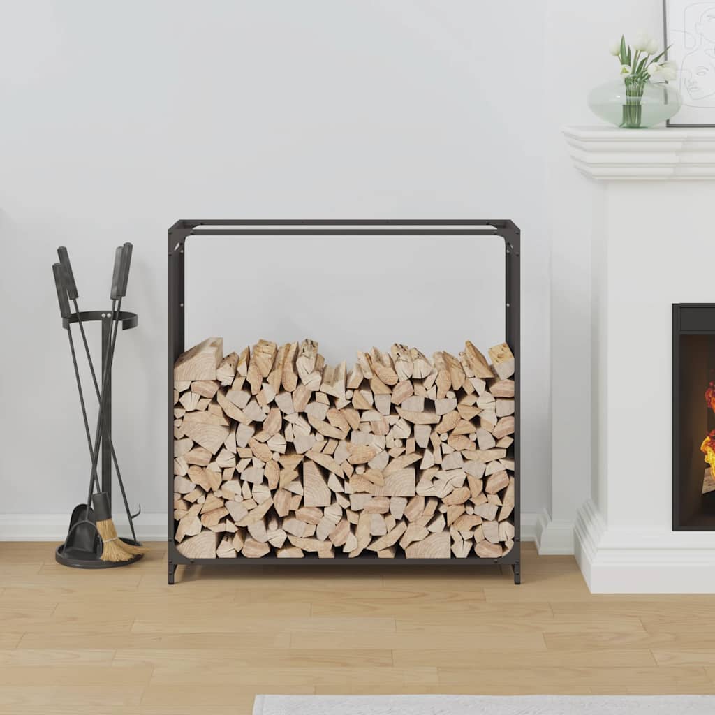 brændestativ 90x28x90 cm koldvalset stål sort