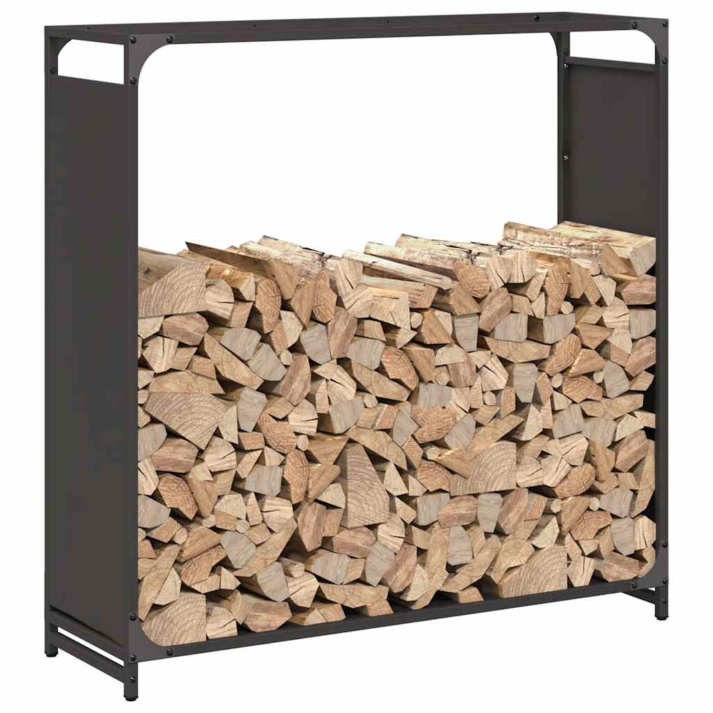brændestativ 90x28x90 cm koldvalset stål sort