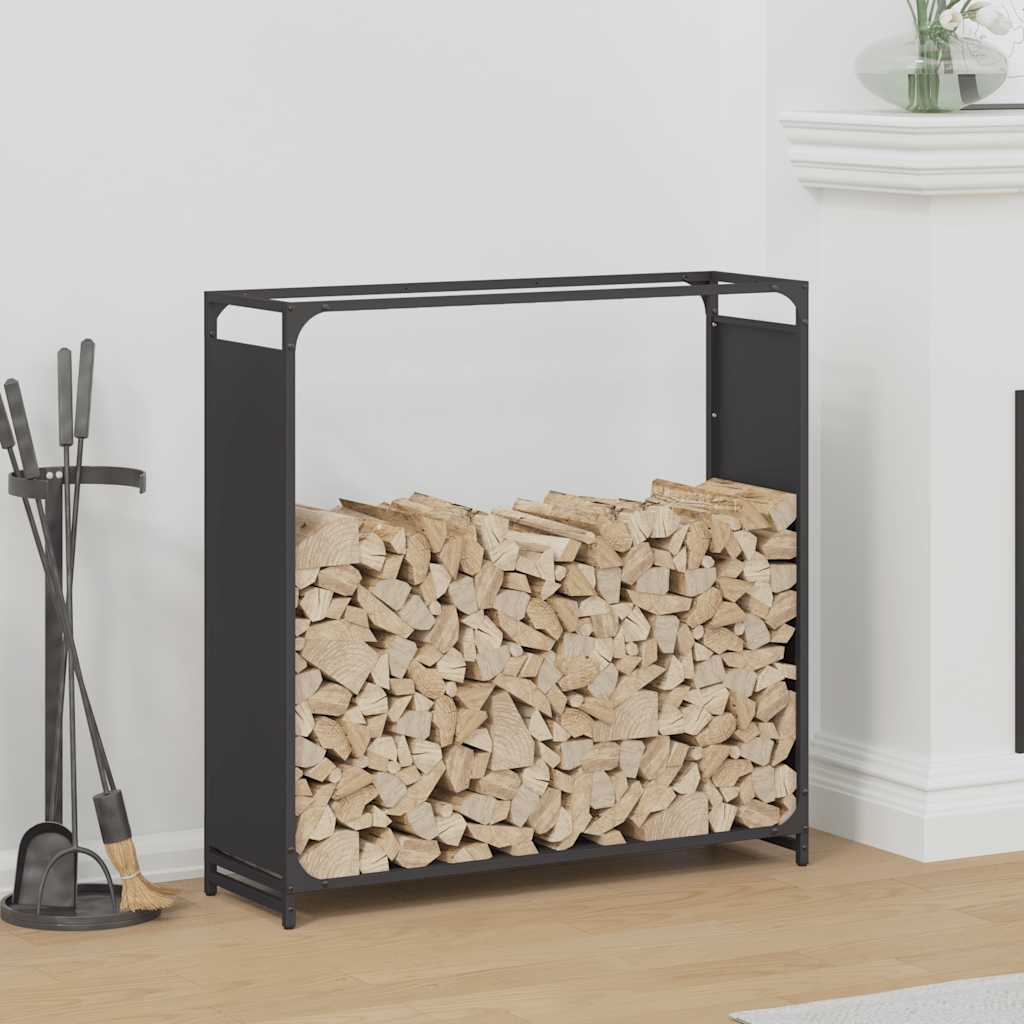brændestativ 90x28x90 cm koldvalset stål sort
