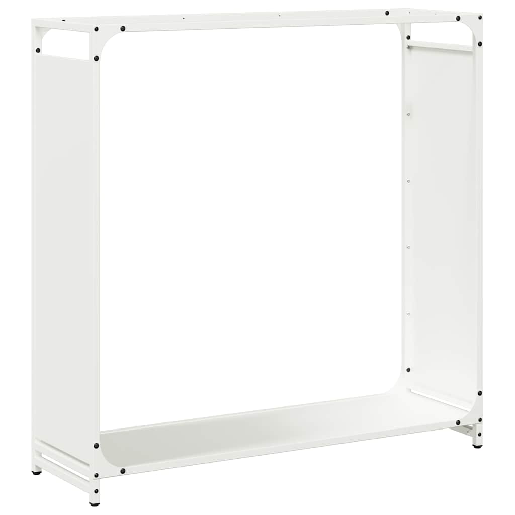 brændestativ 90x28x90 cm koldvalset stål hvid