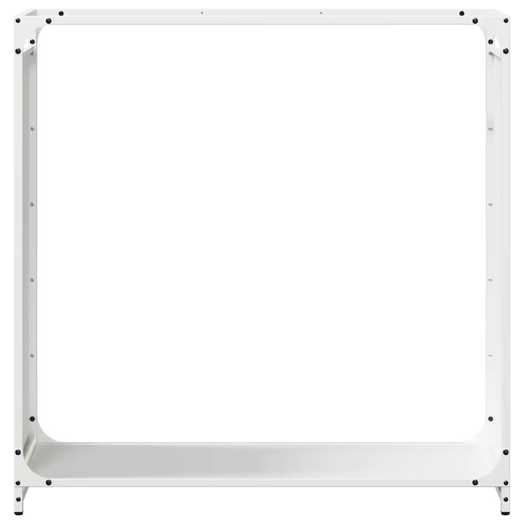 brændestativ 90x28x90 cm koldvalset stål hvid