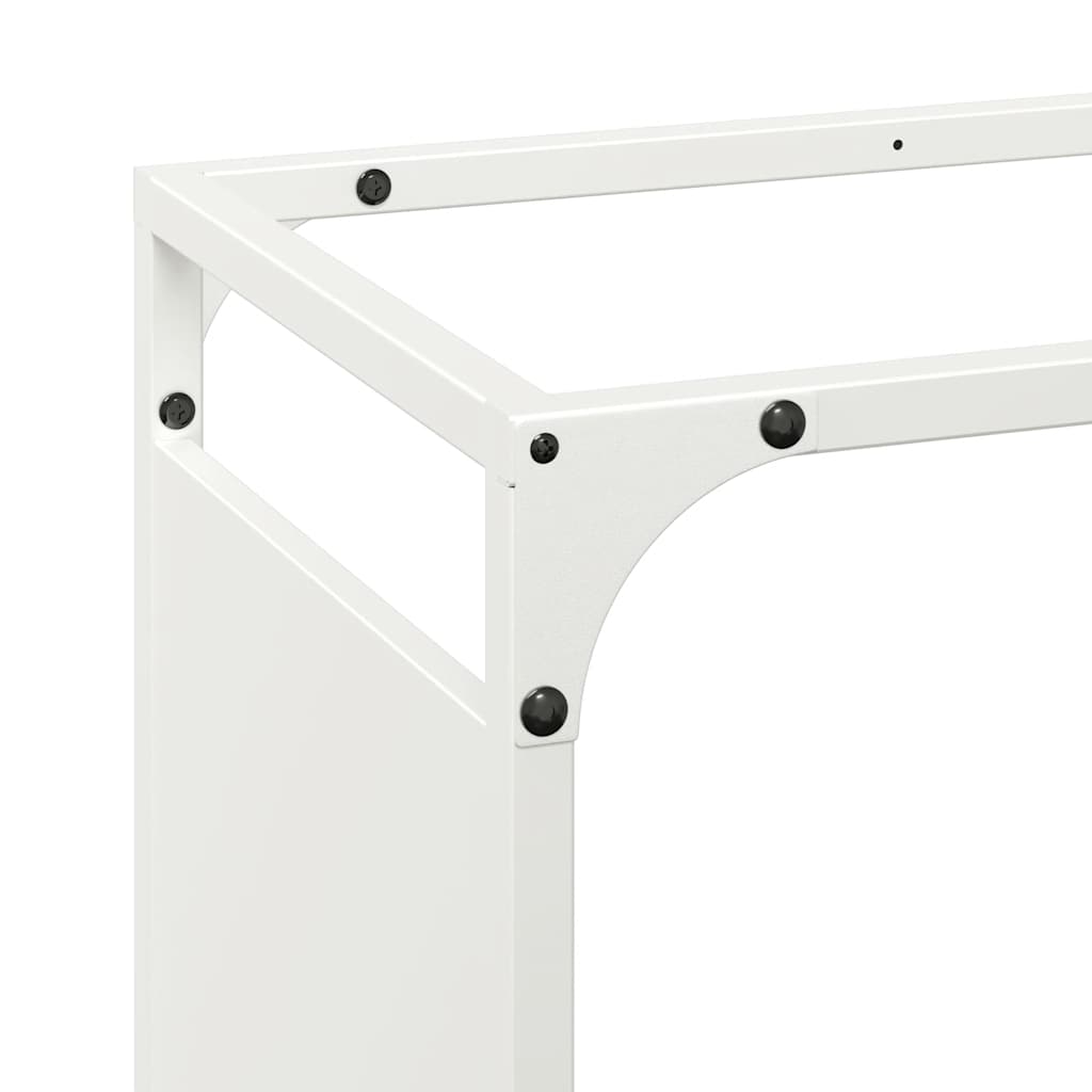 brændestativ 90x28x90 cm koldvalset stål hvid