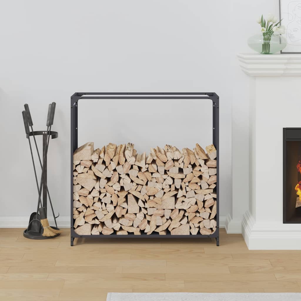 brændestativ 90x28x90 cm koldvalset stål antracitgrå