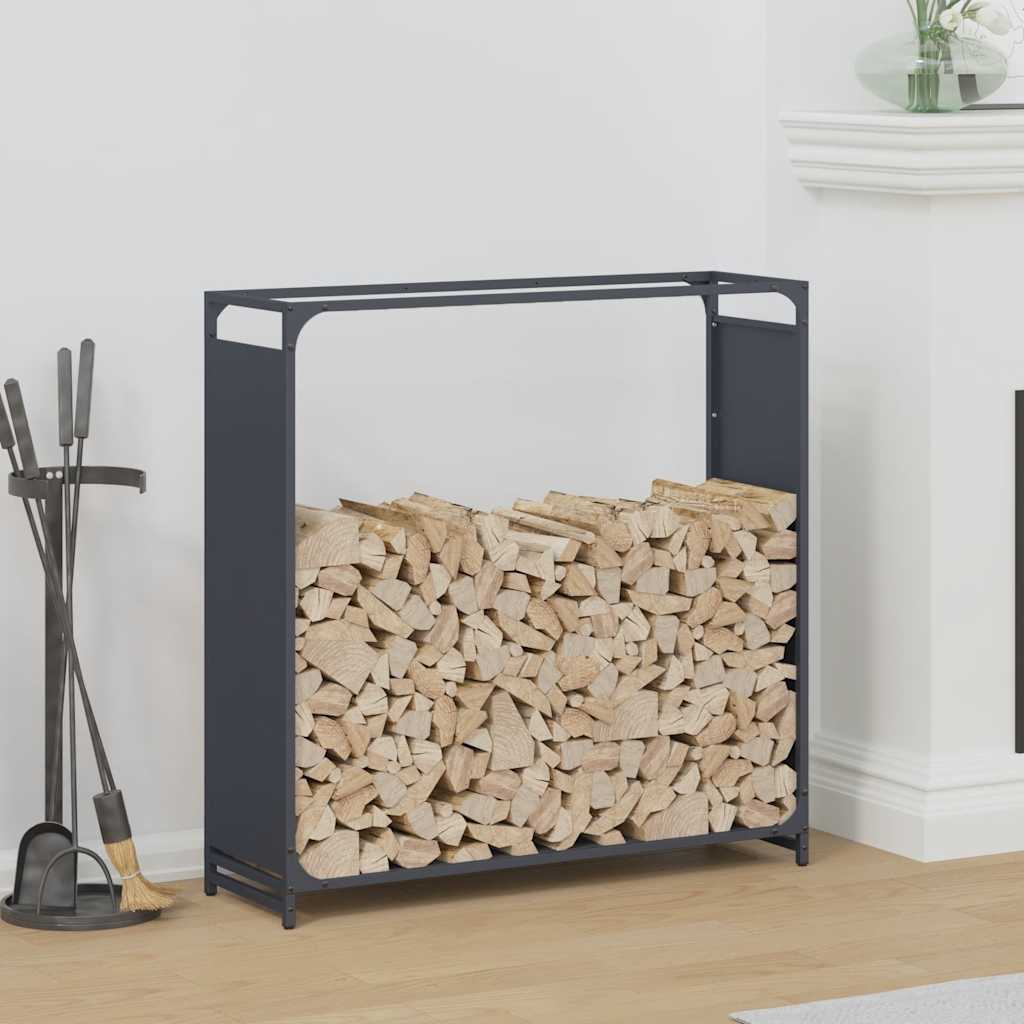 brændestativ 90x28x90 cm koldvalset stål antracitgrå