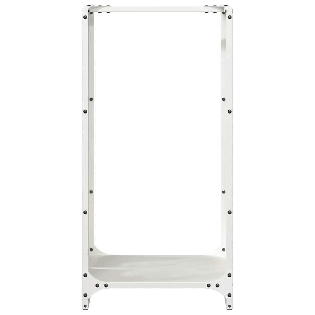 brændestativ 40x30x80 cm koldvalset stål hvid
