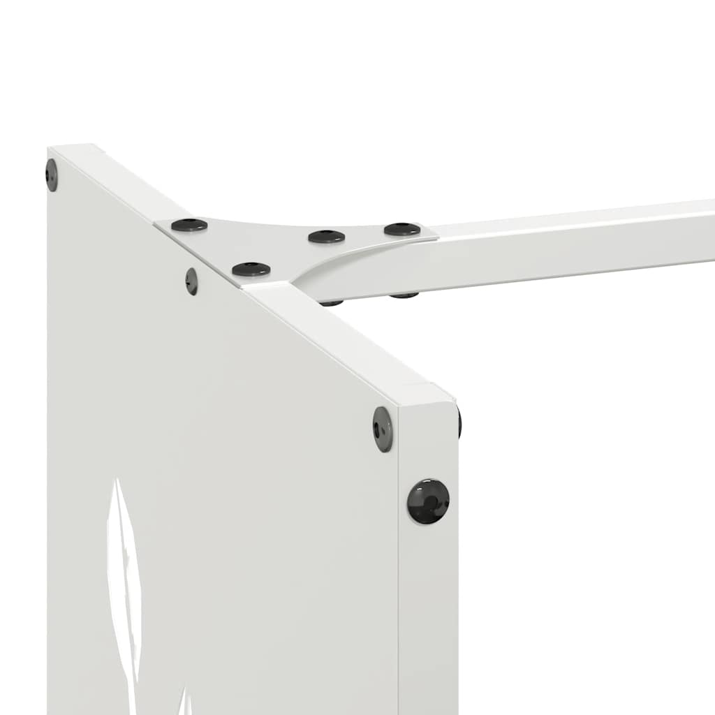 brændestativ 40x30x80 cm koldvalset stål hvid