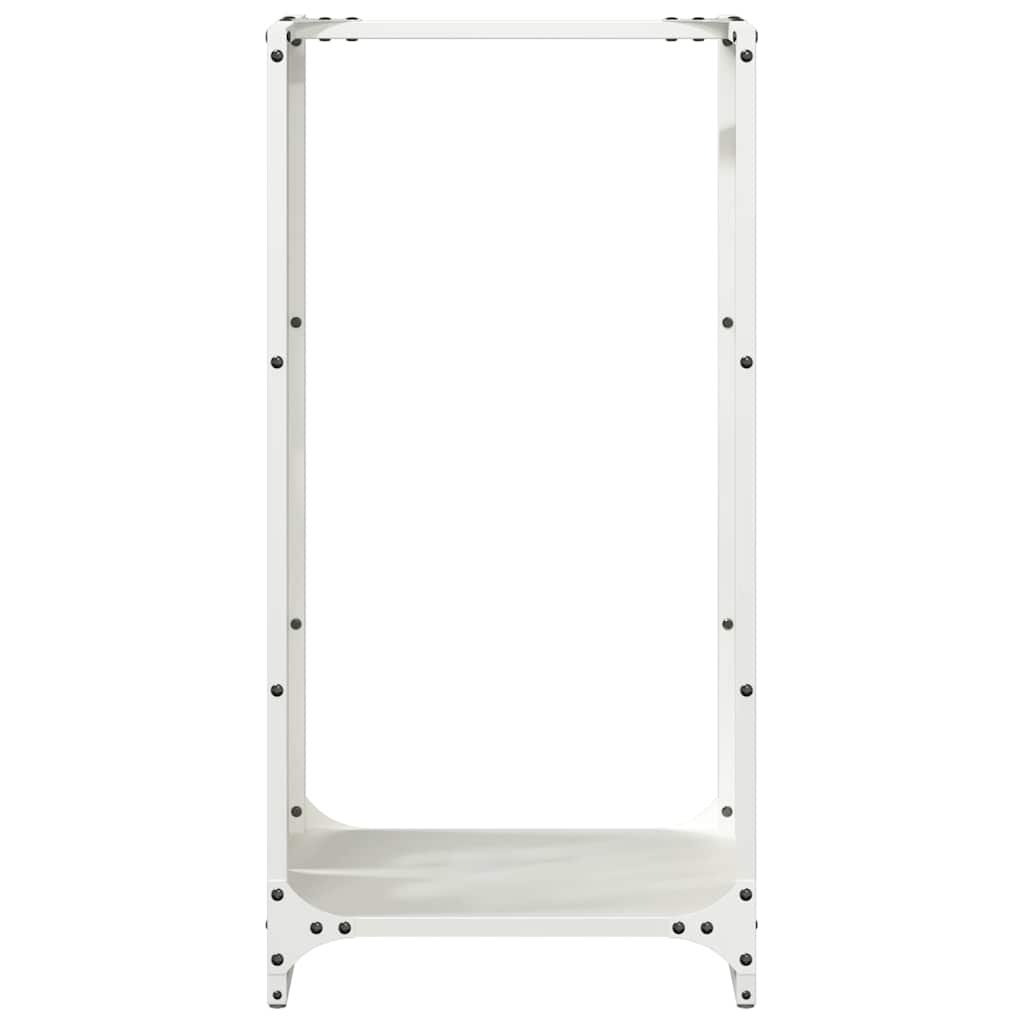 brændestativ 40x30x80 cm koldvalset stål hvid