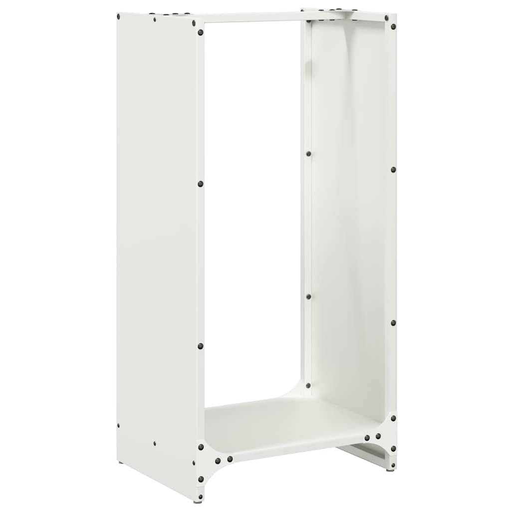 brændestativ 40x30x80 cm koldvalset stål hvid