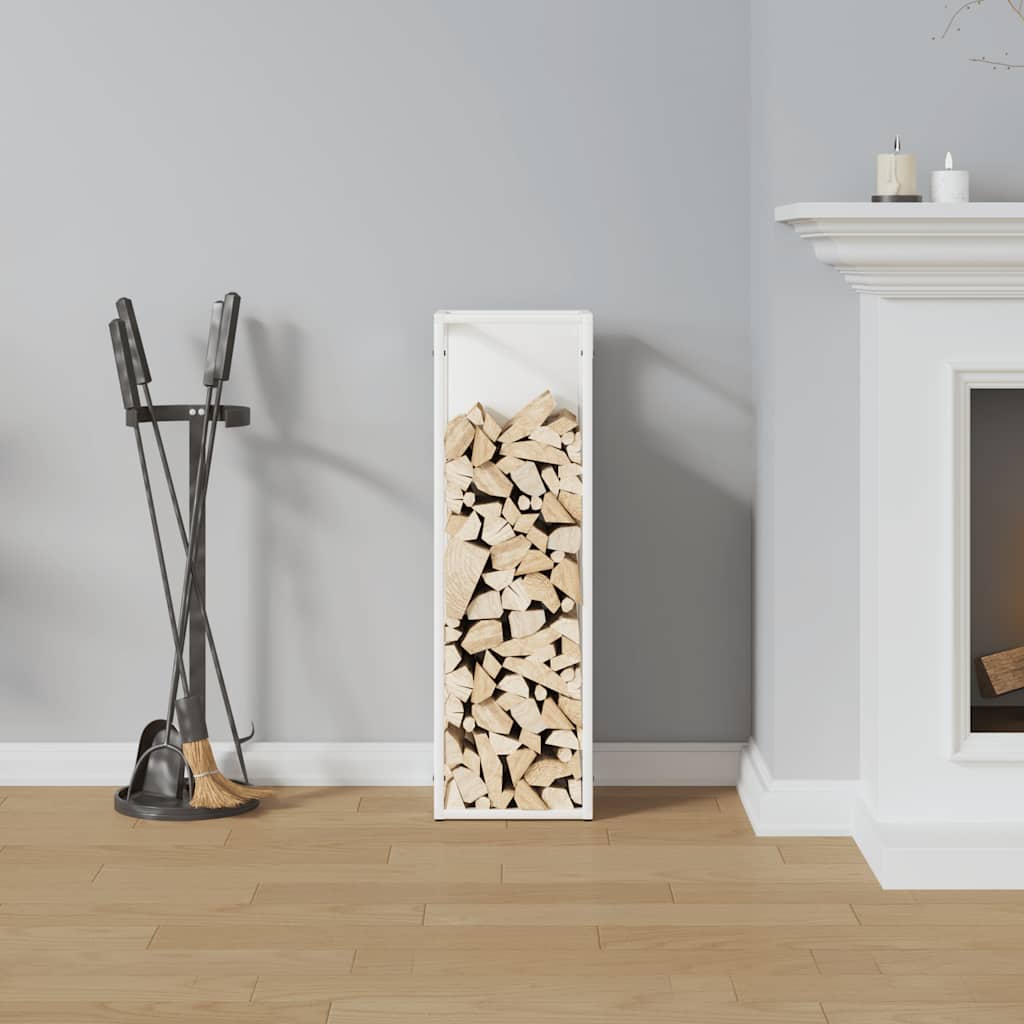 brændestativ 25x25x80 cm koldvalset stål hvid