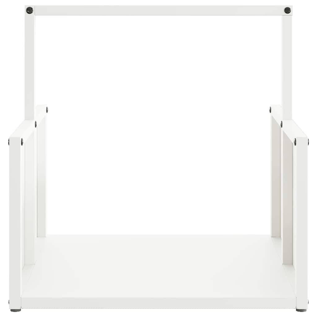 brændestativ 40x40x40 cm koldvalset stål hvid