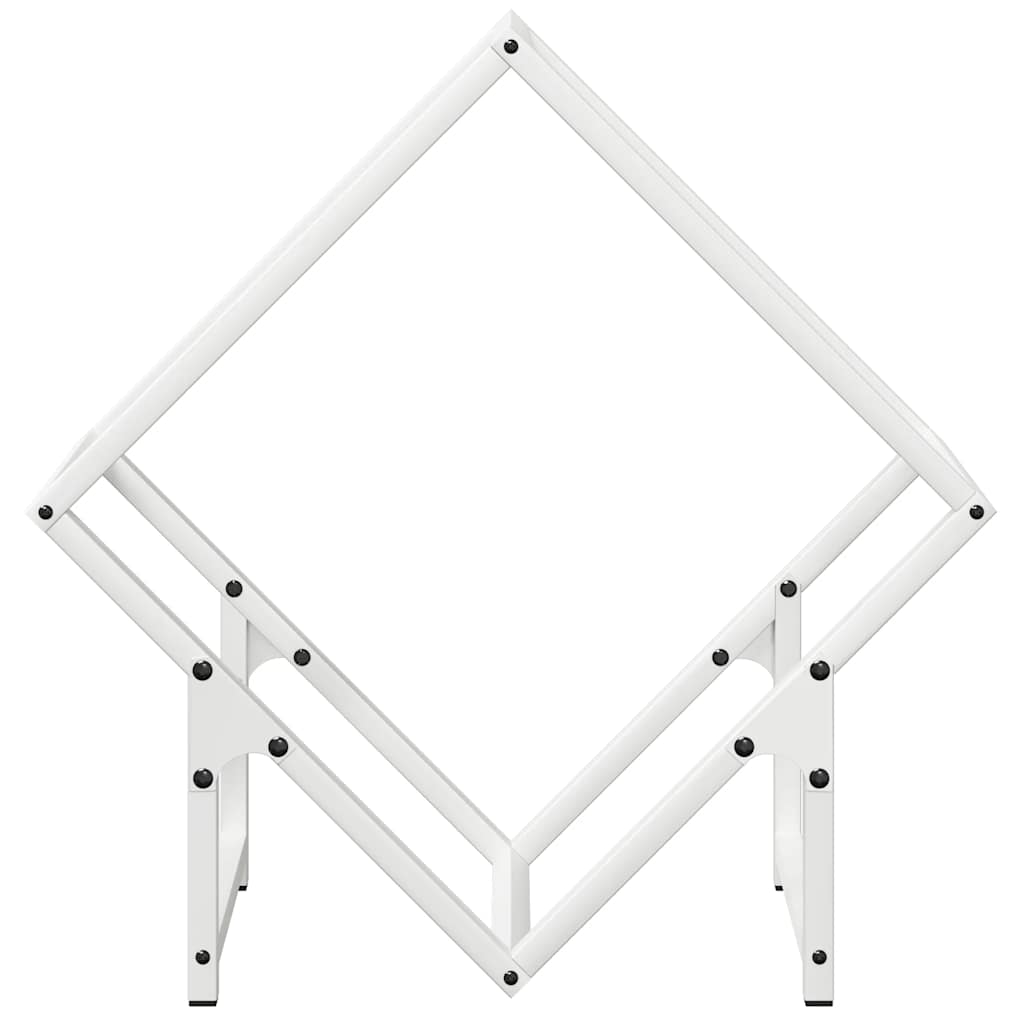 brændestativ 50x25x50 cm koldvalset stål hvid