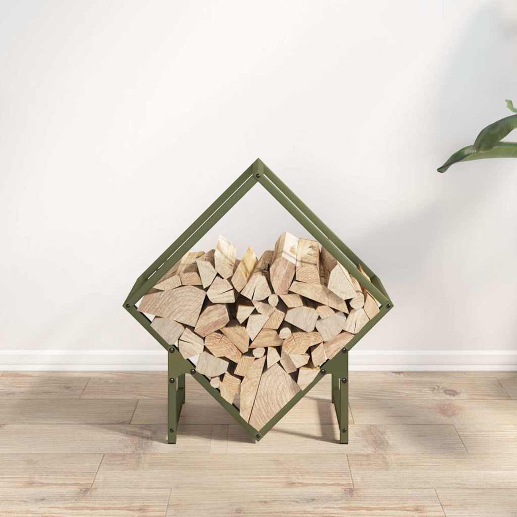 brændestativ 50x25x50 cm koldvalset stål olivengrøn