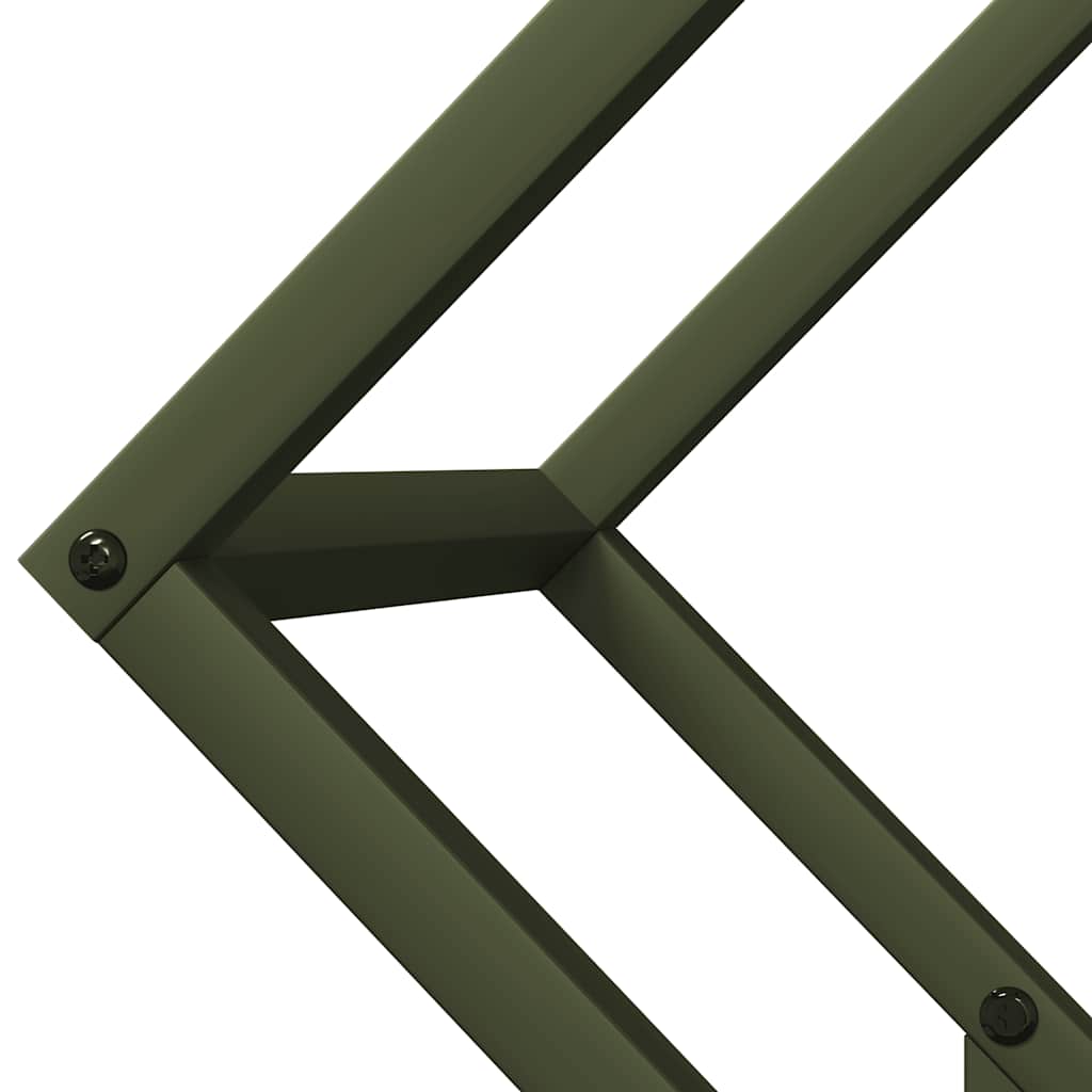 brændestativ 50x25x50 cm koldvalset stål olivengrøn