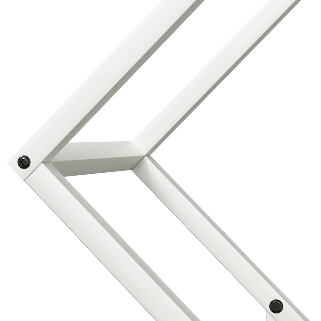 brændestativ 60x25x60 cm koldvalset stål hvid