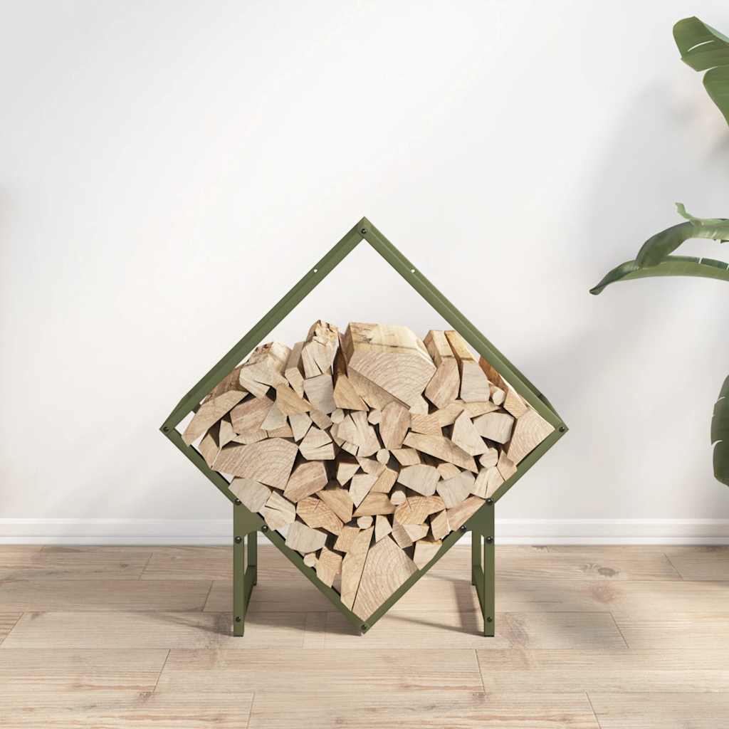 brændestativ 60x25x60 cm koldvalset stål olivengrøn
