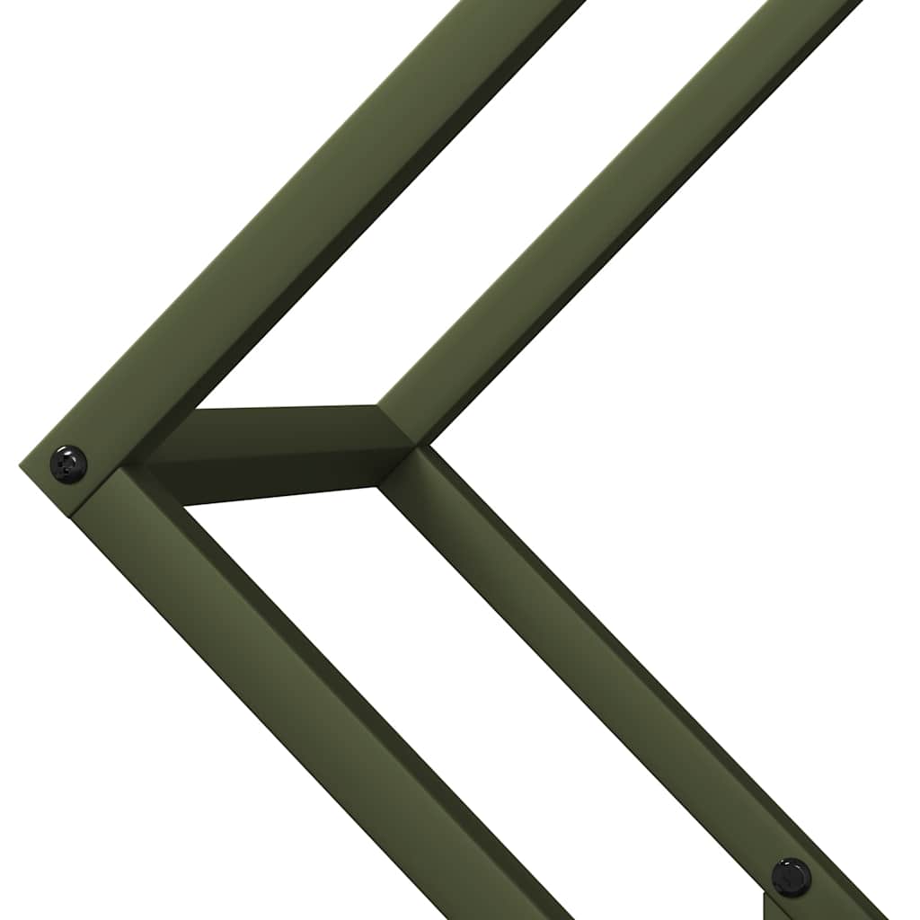brændestativ 60x25x60 cm koldvalset stål olivengrøn